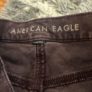 Brown burgundy American eagle straight legged jeans